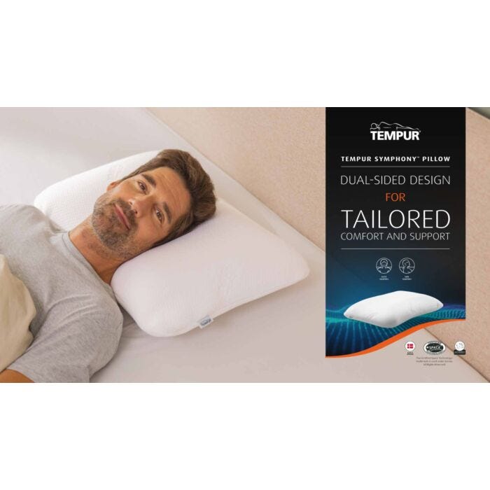 Tempur White Symphony Medium Pillow TM 83300205