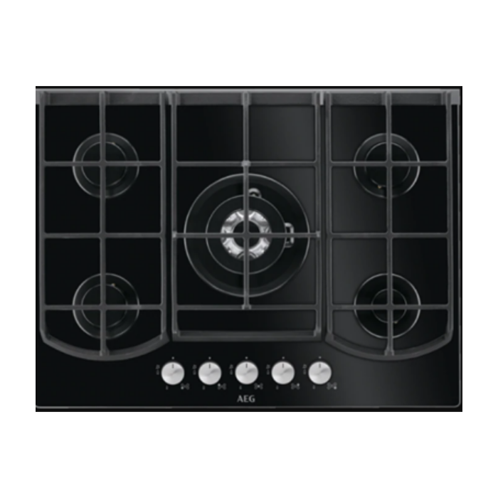 Aeg 90cm 5 burner clearance gas hob hkb95540nb