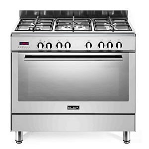 Elba 90cm White Fusion 5 Burner Gas Cooker With Electric Oven - 01/9FX827WH 