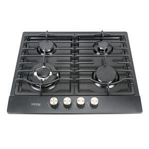 Totai 4 Burner Black Enamel Gas Hob - 03/TS4BNR-B