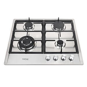 Totai 4 Burner Stainless Steel Gas Hob - 03/TS4BNR-SS