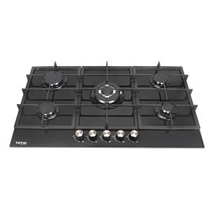 Totai 5 Burner Gas Hob Gas On Glass - 03/TS5BNR-GG