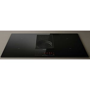 Elica 90cm  Black 4 Zone Aspiration Hob With Downdraft Extractor - 10/NIKOLATESLA Prime