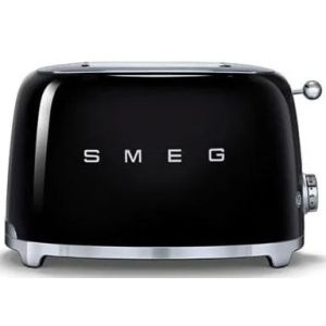 Smeg Black 50's Retro Style 2 Slice Toaster - TSF01BLSA