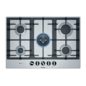 Bosch 75cm Stainless Steel Series 6 Gas Hob 5 Burner - PCQ7A5B90Z