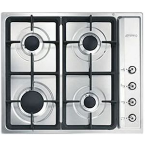 Smeg 60cm Stainless Steel Gas Hob - PS60GHC + Free Whistling Kettle (5083NC)