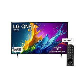 LG 139cm (55") QNED80 4K Smart TV AI Magic Remote HDR10 webOS24 - 55QNED80T6B