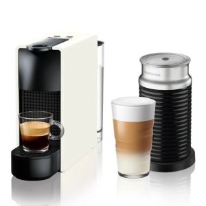 Nespresso Mini Essenza Bundle Automatic Espresso Machine with Aeroccino Milk Frother (White) - 90009455 