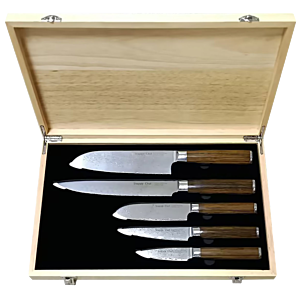  Snappy Chef Damascus 5 Knife Combo Set - SCDK001