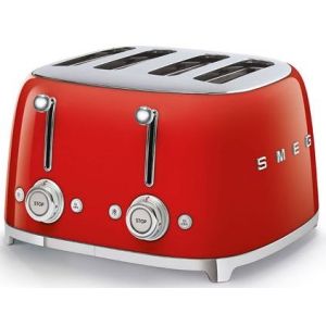 Smeg 4 Slice Fiery Red 50's Retro Style Toaster - TSF03RDSA