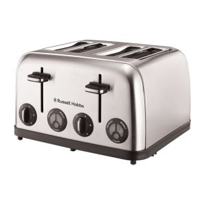 Russell Hobbs 4 Slice Stainless Steel Toaster - 13976 
