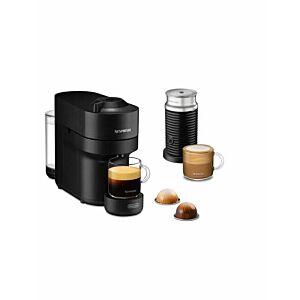 Nespresso Vertuo Pop Coffee Machine With Aeroccino Milk Frother Bundle - Liquorice Black - 90009320