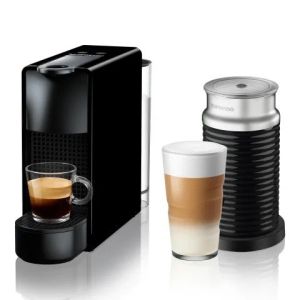 Nespresso Mini Essenza Bundle Automatic Espresso Machine with Aeroccino Milk Frother (Black) - 90009465