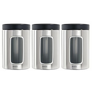 Brabantia Set of 3 1.4L Window Canister - 247286