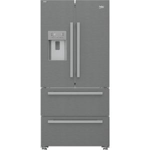 Beko 84cm French Door Fridge with Automatic Ice Maker and Water Dispenser - GNE60532DX