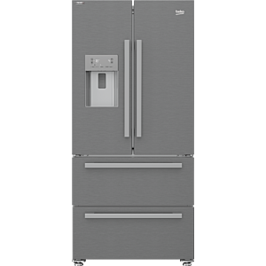 Beko 84cm French Door Fridge with Automatic Ice Maker and Water Dispenser - GNE60532DX