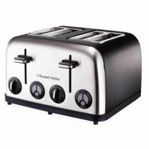 Russell Hobbs 4 Slice Matte Black Toaster - 13976