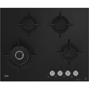 Beko 60cm Black Hob Gas On Glass - MACM11