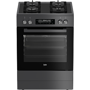 Beko 60cm Anthracite Multifunction Gas on Glass Stove - FVM81430DA 
