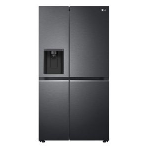 LG 611Lt Matt Black Steel Side by Side Refrigerator - GC-L257SQSL