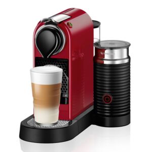 Nespresso CitiZ Automatic Espresso Machine with Aeroccino Milk Frother (Red) - C123-ZA-CR-NE2