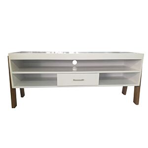 Athena Tv Stand  Two-Tone White & Flaked Oak 