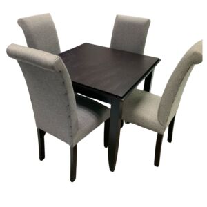 Bronx 5 Peace Table & Chairs Dark Walnut