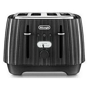 Delonghi Ballerina 4 Slice toaster (Furnace Black) - CTD4003.BK