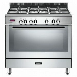 ELBA 90cm Stainless Steel Fusion Gas Electric Cooker - 01/9FX827SL