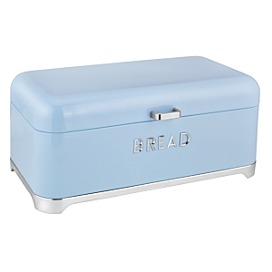 Deluxe Blue With Silver Base Bread Bin With 3Pcs Canisters Set - CH887