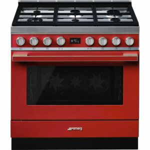 Smeg 90cm Red Cooker - CPF9GPR