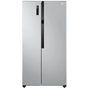 LG 519l Silver Side-by-Side Fridge - GCFB507PQAM