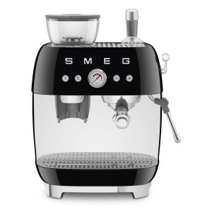 Smeg 2.4L Black Retro Manual Espresso Coffee Machine - EGF03BLEU