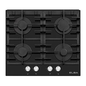 Elba 60cm Black Glass On Gas Hob - T65-450G