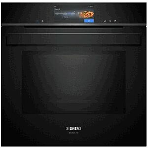 Siemens 60cm Black iQ700 Built-in Oven With Steam And Microwave Function - HN978GQB1