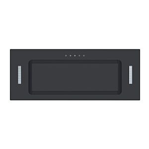 Falco 75cm Black Glass Built-In Extractor - FAL-75-BIG-B