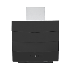 Falco 60cm Black Glass Wall Mount Extractor - FAL-60-S03D3