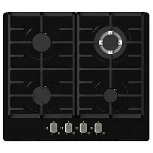 Falco 60cm Black Glass Gas Hob - FAL-BGH-60