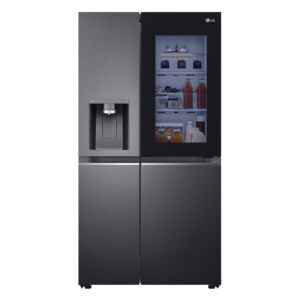 LG 611Lt Matte Black (Graphite) InstaView™ ThinQ™ Side by Side Refrigerator - GC-X257CQFS