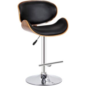Walnut Black Wood Barstool - JY-1076W