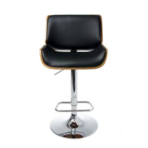 Walnut Black Wood Barstool - JY-1087W