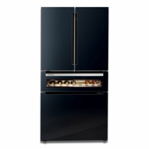 Siemens 458l Black iQ700 French Door Bottom Mount Refrigerator, Glass Door - KF96RSBEA