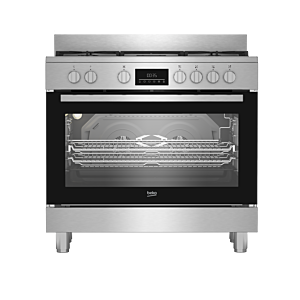 Beko 90cm Stainless Steel Freestanding Gas/Electric Cooker - BGTW11225EX
