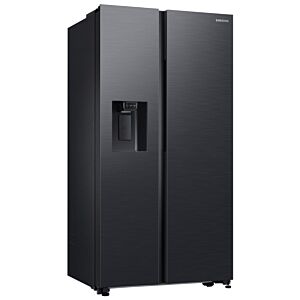 Samsung 415l Matt Black Side-By-Side Fridge - RS64DG53R3B1FA