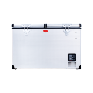 SnoMaster Stainless Steel 81.5L Dual Compartment Portable Fridge/Freezer AC/DC - SMDZ-TR82D