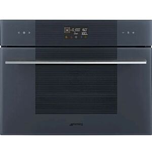 Smeg 45cm Neptune Grey Linea Combi Microwave Oven - SO4102M1G