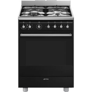 Smeg 60cmx60cm Black Cooker With Gas Hob - SSA60MBL2