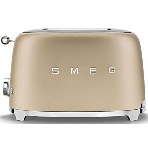 Smeg Matte Champagne Retro 2 Slice Toaster - TSF01CHMSA