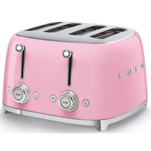 Smeg Pink Retro 4 Slice Square Toaster - TSF03PKSA