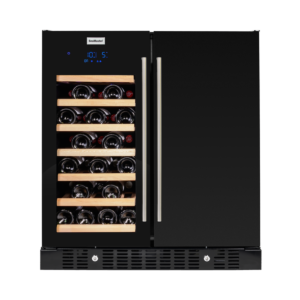 Snomaster 34 Bottle + 95L Black Pro Series Double Door Wine/Beverage Cooler - VT-19DPRO
